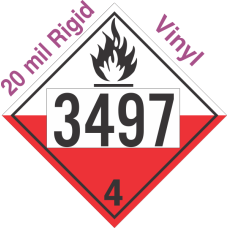 Spontaneously Combustible Class 4.2 UN3497 20mil Rigid Vinyl DOT Placard