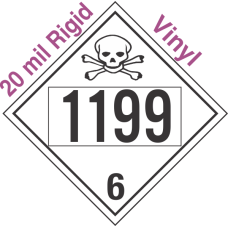 Poison Toxic Class 6.1 UN1199 20mil Rigid Vinyl DOT Placard