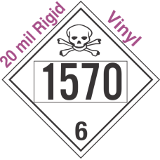 Poison Toxic Class 6.1 UN1570 20mil Rigid Vinyl DOT Placard