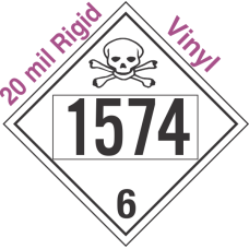 Poison Toxic Class 6.1 UN1574 20mil Rigid Vinyl DOT Placard