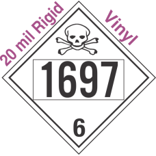 Poison Toxic Class 6.1 UN1697 20mil Rigid Vinyl DOT Placard
