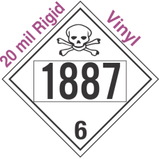 Poison Toxic Class 6.1 UN1887 20mil Rigid Vinyl DOT Placard