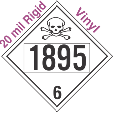 Poison Toxic Class 6.1 UN1895 20mil Rigid Vinyl DOT Placard