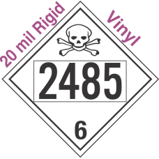 Poison Toxic Class 6.1 UN2485 20mil Rigid Vinyl DOT Placard