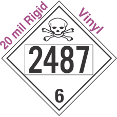 Poison Toxic Class 6.1 UN2487 20mil Rigid Vinyl DOT Placard