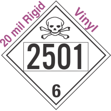 Poison Toxic Class 6.1 UN2501 20mil Rigid Vinyl DOT Placard