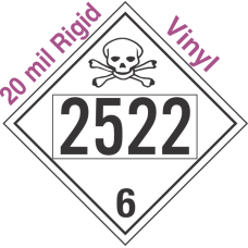 Poison Toxic Class 6.1 UN2522 20mil Rigid Vinyl DOT Placard