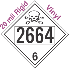 Poison Toxic Class 6.1 UN2664 20mil Rigid Vinyl DOT Placard