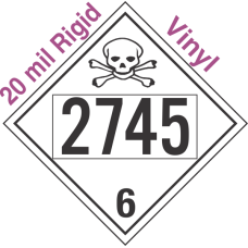 Poison Toxic Class 6.1 UN2745 20mil Rigid Vinyl DOT Placard