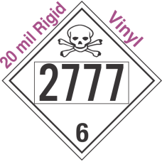 Poison Toxic Class 6.1 UN2777 20mil Rigid Vinyl DOT Placard