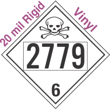 Poison Toxic Class 6.1 UN2779 20mil Rigid Vinyl DOT Placard