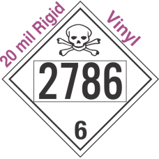 Poison Toxic Class 6.1 UN2786 20mil Rigid Vinyl DOT Placard