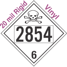 Poison Toxic Class 6.1 UN2854 20mil Rigid Vinyl DOT Placard