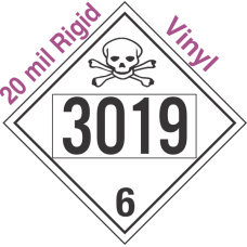 Poison Toxic Class 6.1 UN3019 20mil Rigid Vinyl DOT Placard