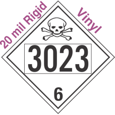 Poison Toxic Class 6.1 UN3023 20mil Rigid Vinyl DOT Placard