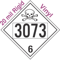 Poison Toxic Class 6.1 UN3073 20mil Rigid Vinyl DOT Placard