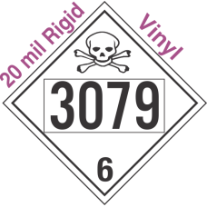 Poison Toxic Class 6.1 UN3079 20mil Rigid Vinyl DOT Placard