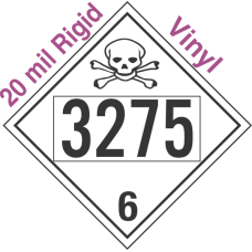 Poison Toxic Class 6.1 UN3275 20mil Rigid Vinyl DOT Placard
