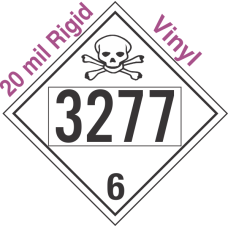 Poison Toxic Class 6.1 UN3277 20mil Rigid Vinyl DOT Placard