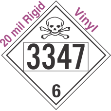 Poison Toxic Class 6.1 UN3347 20mil Rigid Vinyl DOT Placard