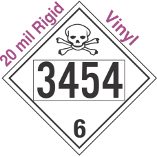 Poison Toxic Class 6.1 UN3454 20mil Rigid Vinyl DOT Placard
