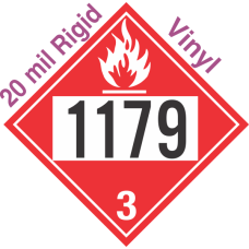 Flammable Class 3 UN1179 20mil Rigid Vinyl DOT Placard