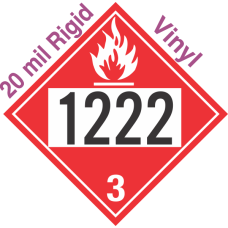 Flammable Class 3 UN1222 20mil Rigid Vinyl DOT Placard