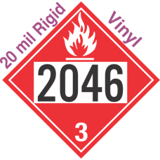 Flammable Class 3 UN2046 20mil Rigid Vinyl DOT Placard