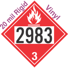 Flammable Class 3 UN2983 20mil Rigid Vinyl DOT Placard