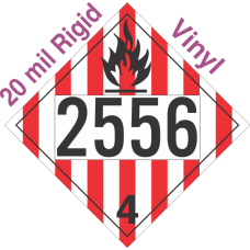 Flammable Solid Class 4.1 UN2556 20mil Rigid Vinyl DOT Placard
