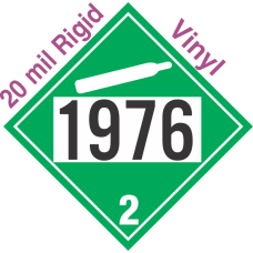 Non-Flammable Gas Class 2.2 UN1976 20mil Rigid Vinyl DOT Placard