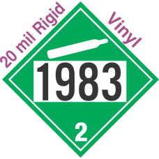 Non-Flammable Gas Class 2.2 UN1983 20mil Rigid Vinyl DOT Placard