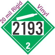 Non-Flammable Gas Class 2.2 UN2193 20mil Rigid Vinyl DOT Placard