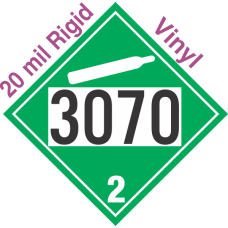 Non-Flammable Gas Class 2.2 UN3070 20mil Rigid Vinyl DOT Placard