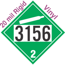 Non-Flammable Gas Class 2.2 UN3156 20mil Rigid Vinyl DOT Placard