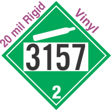 Non-Flammable Gas Class 2.2 UN3157 20mil Rigid Vinyl DOT Placard