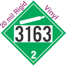 Non-Flammable Gas Class 2.2 UN3163 20mil Rigid Vinyl DOT Placard