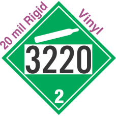 Non-Flammable Gas Class 2.2 UN3220 20mil Rigid Vinyl DOT Placard
