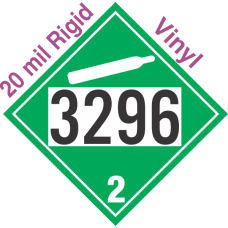 Non-Flammable Gas Class 2.2 UN3296 20mil Rigid Vinyl DOT Placard