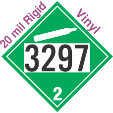 Non-Flammable Gas Class 2.2 UN3297 20mil Rigid Vinyl DOT Placard