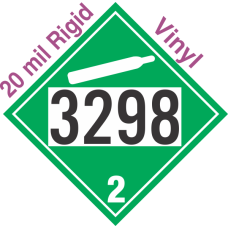Non-Flammable Gas Class 2.2 UN3298 20mil Rigid Vinyl DOT Placard
