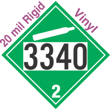 Non-Flammable Gas Class 2.2 UN3340 20mil Rigid Vinyl DOT Placard