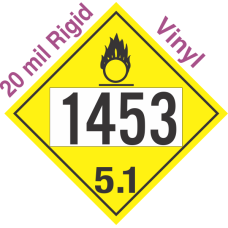 Oxidizer Class 5.1 UN1453 20mil Rigid Vinyl DOT Placard