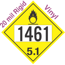 Oxidizer Class 5.1 UN1461 20mil Rigid Vinyl DOT Placard
