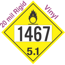 Oxidizer Class 5.1 UN1467 20mil Rigid Vinyl DOT Placard