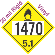 Oxidizer Class 5.1 UN1470 20mil Rigid Vinyl DOT Placard