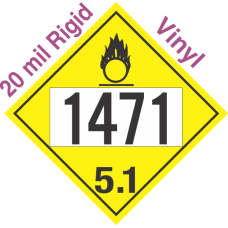 Oxidizer Class 5.1 UN1471 20mil Rigid Vinyl DOT Placard