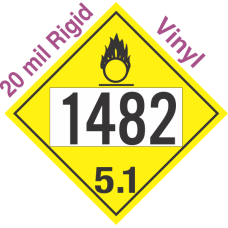 Oxidizer Class 5.1 UN1482 20mil Rigid Vinyl DOT Placard