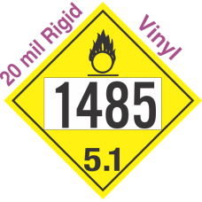 Oxidizer Class 5.1 UN1485 20mil Rigid Vinyl DOT Placard