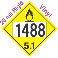 Oxidizer Class 5.1 UN1488 20mil Rigid Vinyl DOT Placard